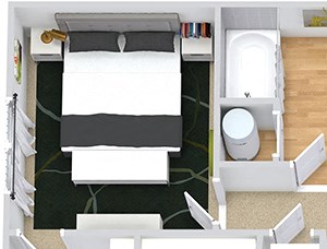 Darby 3D Darby 3D. 2 bedroom apartment. Kitchen with bartop open to living/dinning rooms. 2 full bathroom, double vanity in master. Walk-in closets. Patio/balcony.
